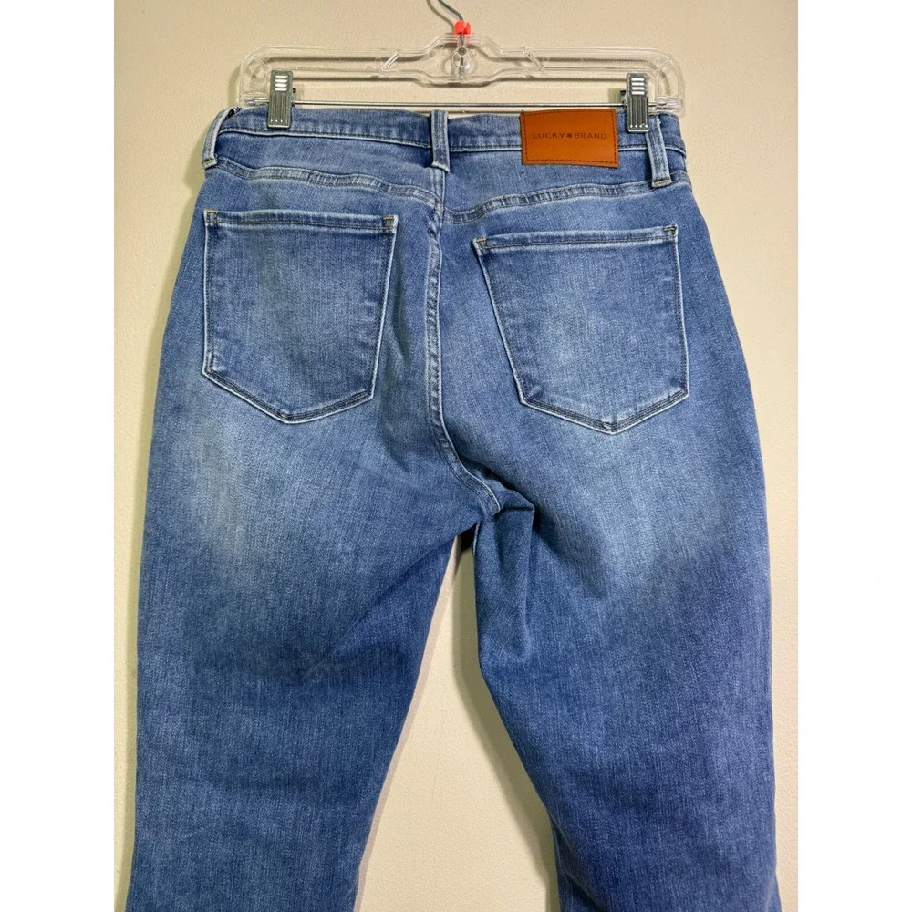 Lucky Brand Women's Bridgette High Rise Skinny Jeans Medium Wash Size 29/8 Boho